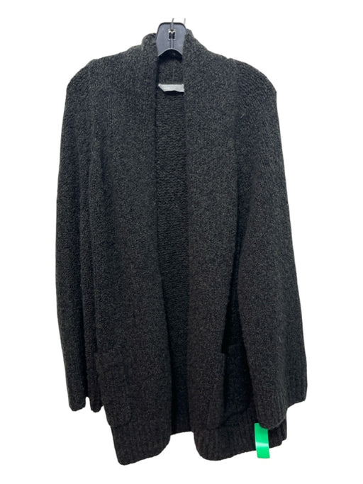 Vince Size L Black & Gray Print wool, cashmere, silk Soft Open Front Cardigan Black & Gray Print / L