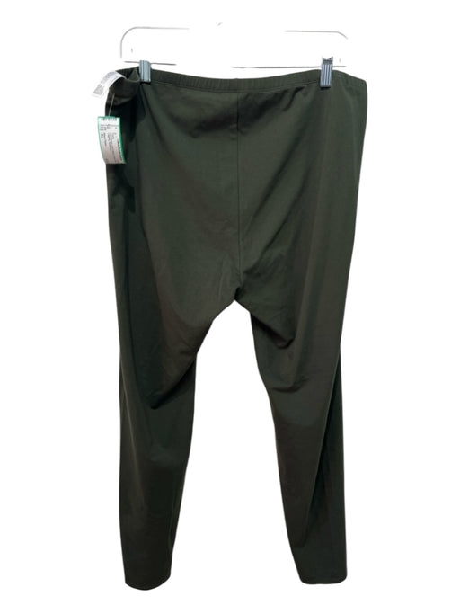 Eileen Fisher Size XL Dark Green Wool Blend Elastic Waist Legging Pants Dark Green / XL