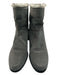 Stuart Weitzman Shoe Size 9.5 Gray Suede Faux Fur Lining 1" heel Back Zip Boots Gray / 9.5