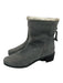 Stuart Weitzman Shoe Size 9.5 Gray Suede Faux Fur Lining 1" heel Back Zip Boots Gray / 9.5