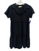 Stark X Size Small Black Cotton Short Sleeve Gauze Fringe Tiered Dress Black / Small