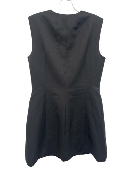 Antonio Melani Size 6 Black Polyester Blend Sleeveless Button Front Dress Black / 6