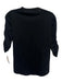 Veronica Beard Size Small Black Cotton Half Sleeve Ruched Top Black / Small