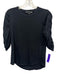 Veronica Beard Size Small Black Cotton Half Sleeve Ruched Top Black / Small