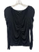 Veronica Beard Jeans Size Small Black Modal Blend Long Sleeve Ruched Top Black / Small