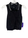 Athleta Size Medium Black & White Sleeveless Striped Half Zip Elastic Top Black & White / Medium
