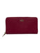 Kate Spade Raspberry Pink Saffiano Leather Zip Close Logo Back Pocket Wallets Raspberry Pink