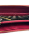 Kate Spade Raspberry Pink Saffiano Leather Zip Close Logo Back Pocket Wallets Raspberry Pink