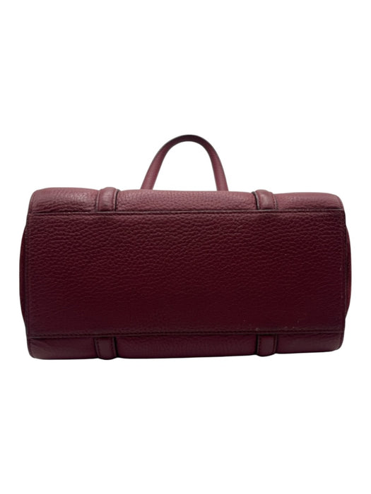 Kate Spade Maroon Red Leather Zip Close Fabric Block Bag Maroon Red / Medium