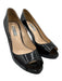 Prada Shoe Size 37 Black Patent Leather Peep Toe Platform Pumps Black / 37