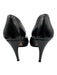 Prada Shoe Size 37 Black Patent Leather Peep Toe Platform Pumps Black / 37