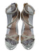 Jewel Badgley Mischka Shoe Size 7 Silver Leather Upper Ankle Strap Glitter Pumps Silver / 7