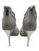 Jewel Badgley Mischka Shoe Size 7 Silver Leather Upper Ankle Strap Glitter Pumps Silver / 7