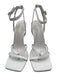 Raye Shoe Size 7 White Leather Thong Strap Ankle Wrap Square Toe Strappy Pumps White / 7