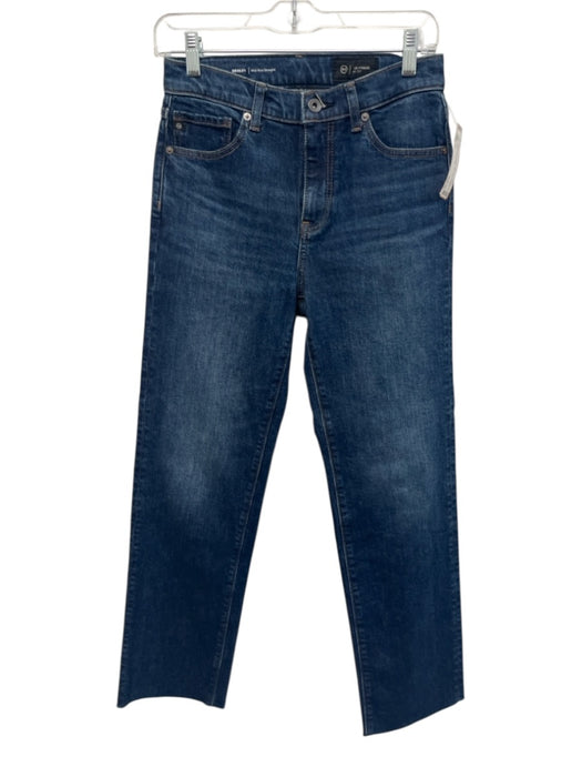 AG Size 24 Dark Wash Cotton Mid Rise Straight Denim Jeans Dark Wash / 24