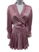 Zimmermann Size 3 Pink Silk Long Sleeve Wrap Sash Incl. Knee length Dress Pink / 3