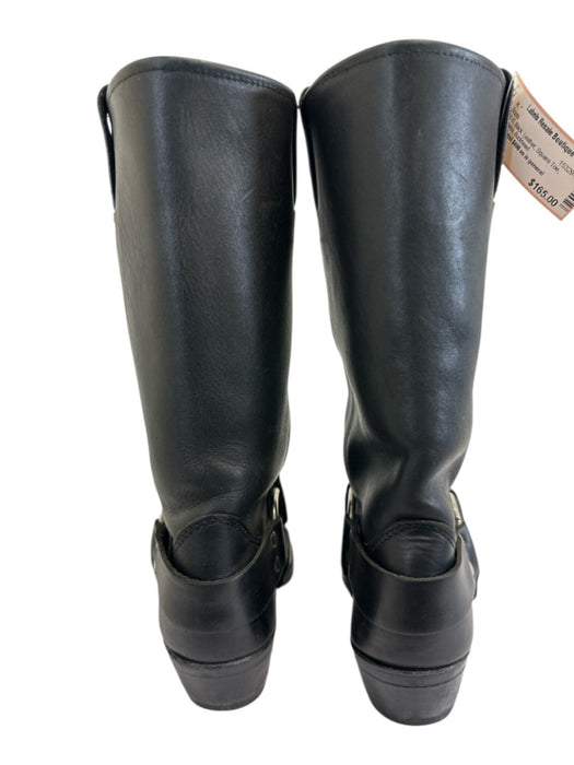 Frye Shoe Size 6 Black Leather Square Toe Harness Boots Black / 6