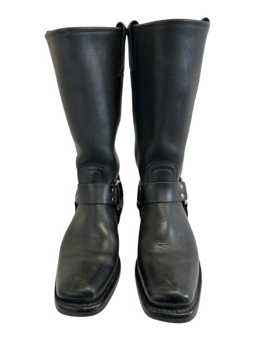 Frye Shoe Size 6 Black Leather Square Toe Harness Boots Black / 6