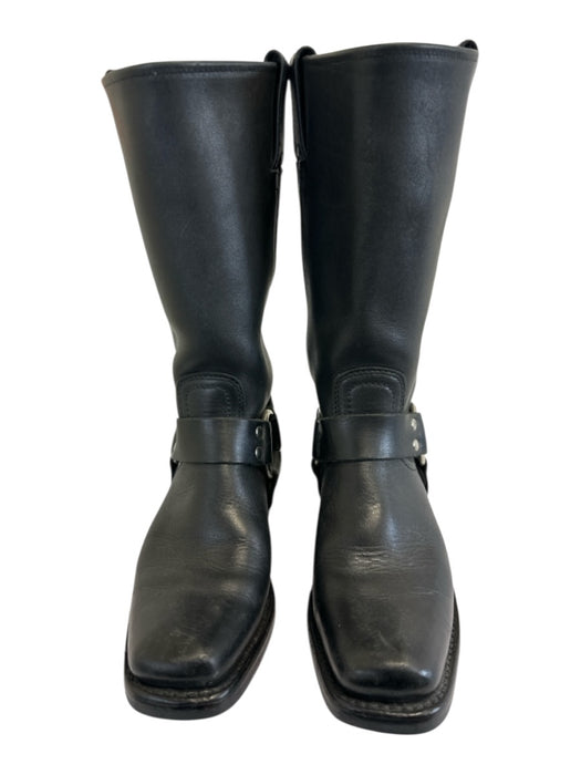 Frye Shoe Size 6 Black Leather Square Toe Harness Boots Black / 6