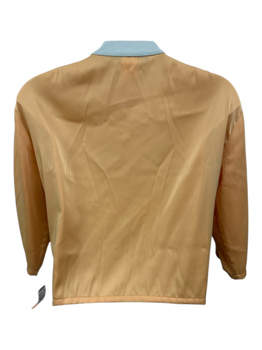 Chanel Size 42 Orange & White Polyester Zip Front Zip Pockets Jacket Orange & White / 42