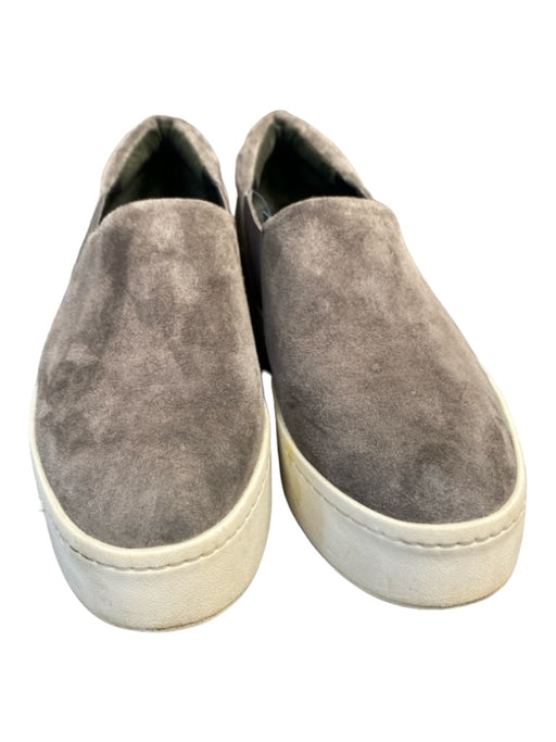 Vince Shoe Size 7.5 Gray & White Suede Almond Toe Flatform Loafer Slip On Shoes Gray & White / 7.5