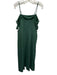 Wayf Size Medium Green Linen Blend Spaghetti Strap Bows Smocked Back Dress Green / Medium