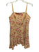 Milly Size 10 Red, White, Beige Cotton Blend Spaghetti Strap Floral Dress Red, White, Beige / 10