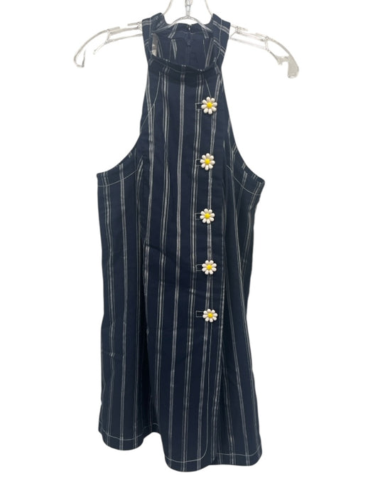 Maeve Size Medium Navy, White, Yellow Viscose Sleeveless Daisy Dress Navy, White, Yellow / Medium