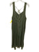 Umgee Size Medium Green & Yellow Polyester Blend Sleeveless Waffle Knit Jumpsuit Green & Yellow / Medium