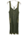 Umgee Size Medium Green & Yellow Polyester Blend Sleeveless Waffle Knit Jumpsuit Green & Yellow / Medium