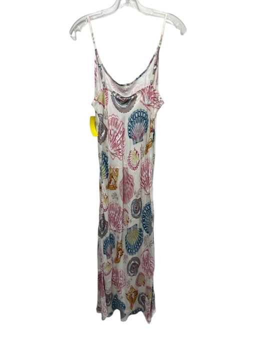 Conditions Apply Size Medium Pink, Blue, Yellow Viscose Spaghetti Strap Dress Pink, Blue, Yellow / Medium