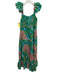 Love The Label Size Medium Green, Pink, Blue Cotton Sleeveless Floral Dress Green, Pink, Blue / Medium