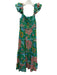 Love The Label Size Medium Green, Pink, Blue Cotton Sleeveless Floral Dress Green, Pink, Blue / Medium