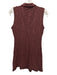 Anthropologie Size Medium Brown Cotton Blend Sleeveless Collar Textured Dress Brown / Medium