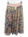 Aratta Silent Journey Size Medium Beige & Multi Polyester Elastic Waist Skirt Beige & Multi / Medium
