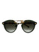 Krewe Green, Brown, Gold Acetate Round Lens Tortoise 24k Gold Sunglasses Green, Brown, Gold