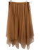 Easel Size L Clay Brown Polyester Blend Elastic Waistband Mesh Overlay Skirt Clay Brown / L