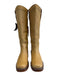 Frye Shoe Size 9 Pale Yellow & Beige Leather Upper Round Square Toe Boots Pale Yellow & Beige / 9