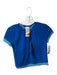 Simon Miller Size S Blue Polyester Short Sleeve Cropped Mesh Seam Detail Top Blue / S