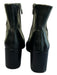 Nordstrom Shoe Size 6 Black Leather Rounded Point Toe Side Zip Block Heel Boots Black / 6