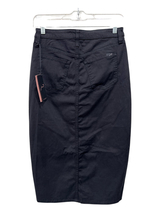 Jen 7 Size 2 Black Cotton Blend Pencil Knee length Skirt Black / 2