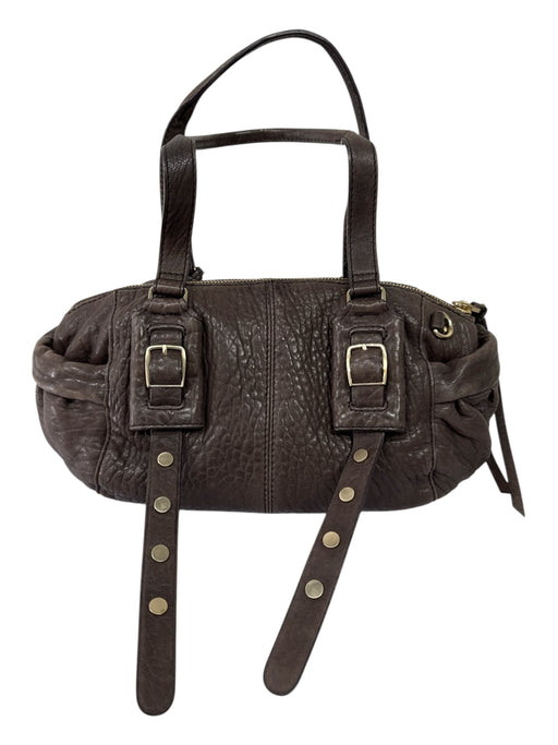 Botkier Brown Leather Textured Top Handle Crossbody Bag Brown / S