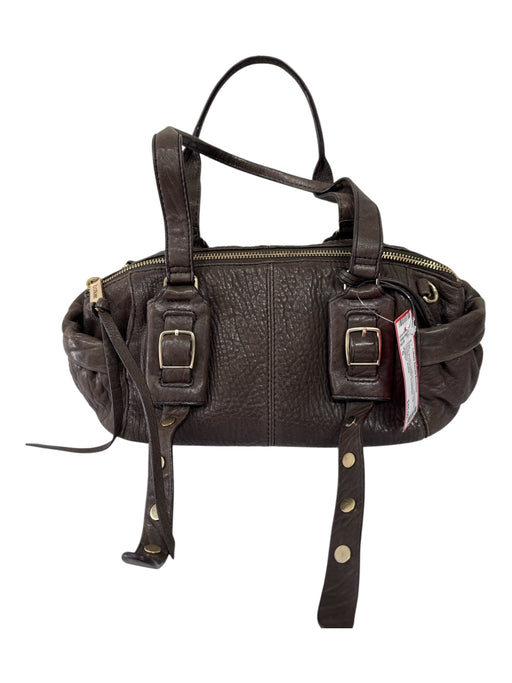 Botkier Brown Leather Textured Top Handle Crossbody Bag Brown / S