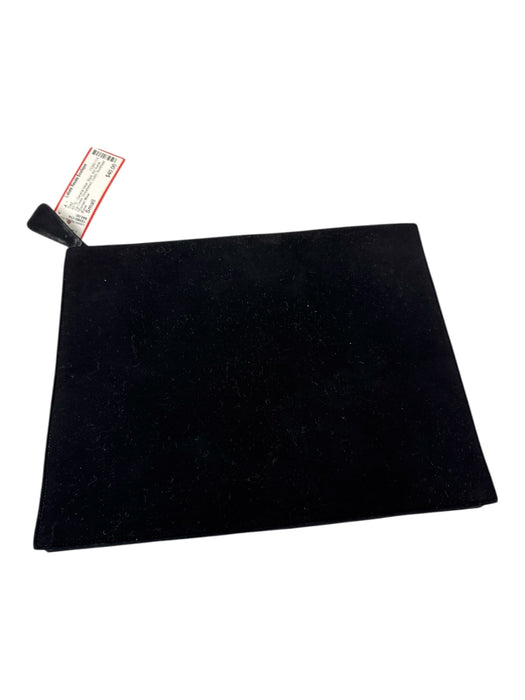 Koret Black Kid Suede Zip Close Embellished Clutch Bag Black / Small