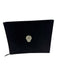 Koret Black Kid Suede Zip Close Embellished Clutch Bag Black / Small