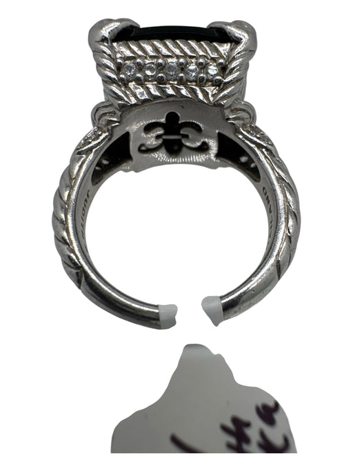 Judith Ripka Silver & Black 925 Silver & Onyx Diamonds Cocktail Ring Silver & Black