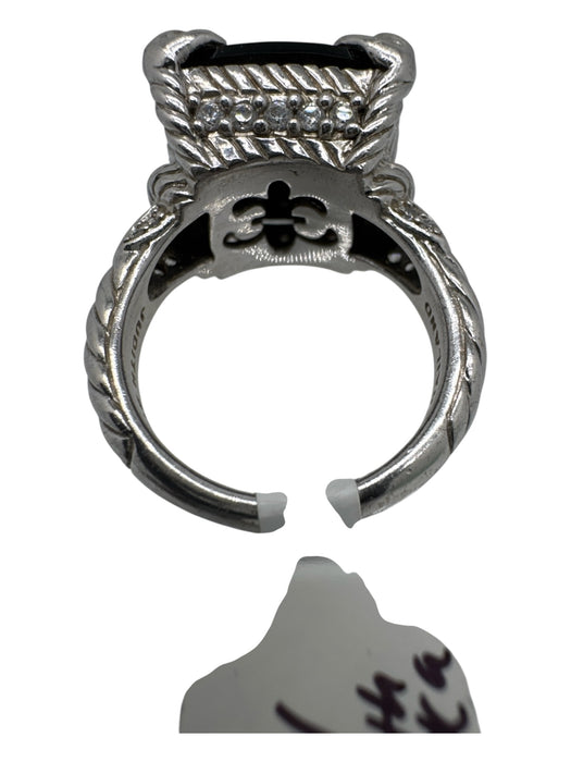 Judith Ripka Silver & Black 925 Silver & Onyx Diamonds Cocktail Ring Silver & Black