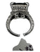 Judith Ripka Silver & Black 925 Silver & Onyx Diamonds Cocktail Ring Silver & Black