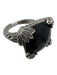 Judith Ripka Silver & Black 925 Silver & Onyx Diamonds Cocktail Ring Silver & Black