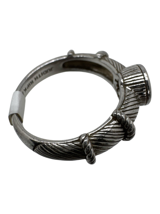 Judith Ripka Silver & Orange 925 Silver Citrine Line Details Ring Silver & Orange